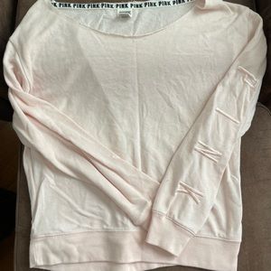 PINK off the shoulder sweatshirt